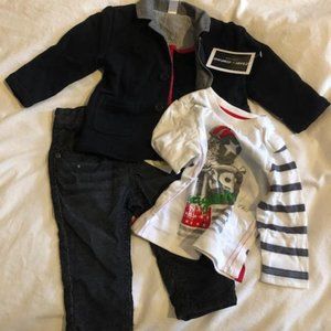Baby Boys Blazer T Shirt Jeans Outfit - NEW with tags Size 6m